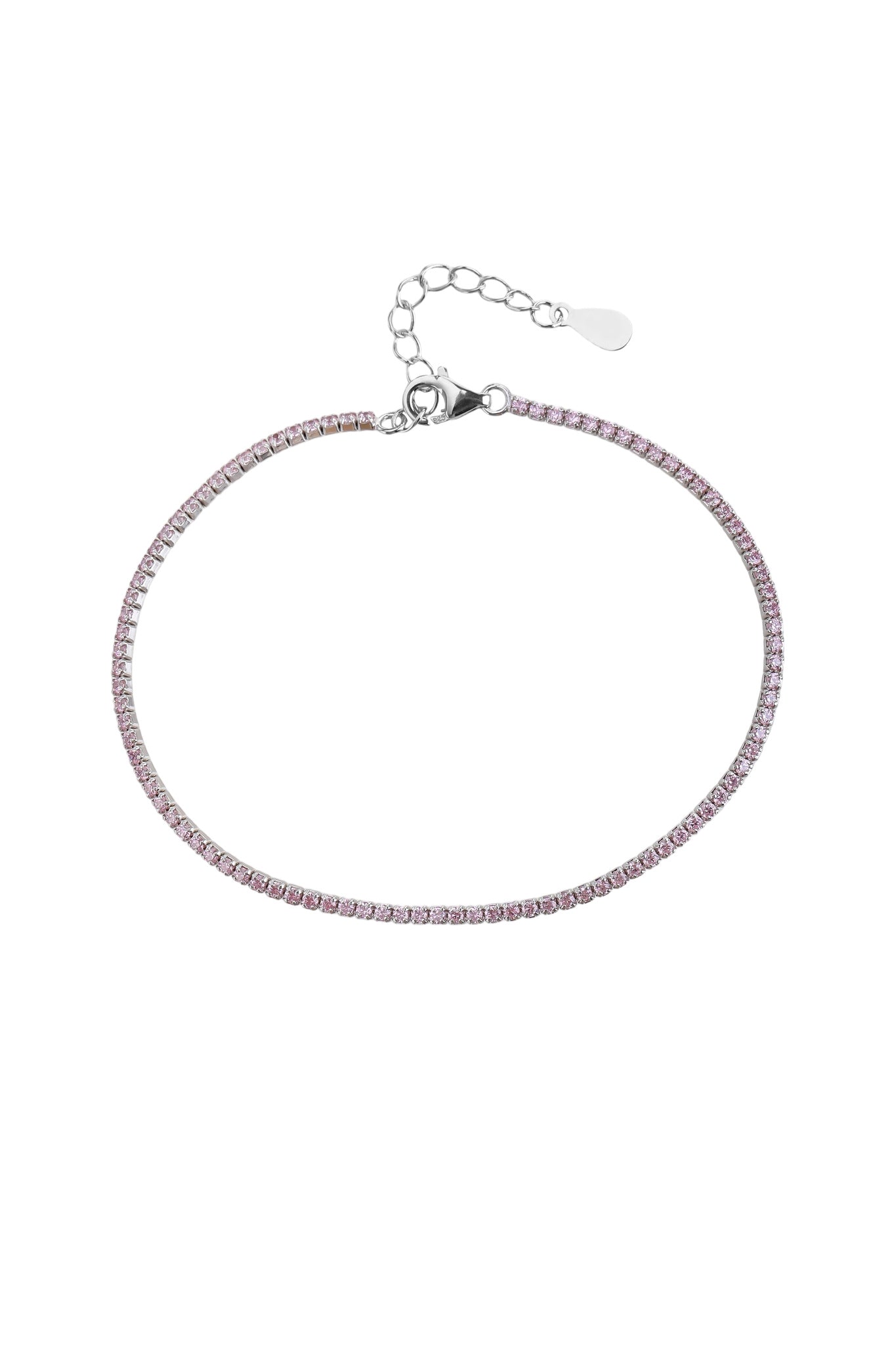 Pulsera tenis 1.5mm con circonia redonda de color 17+3cm en rodizado