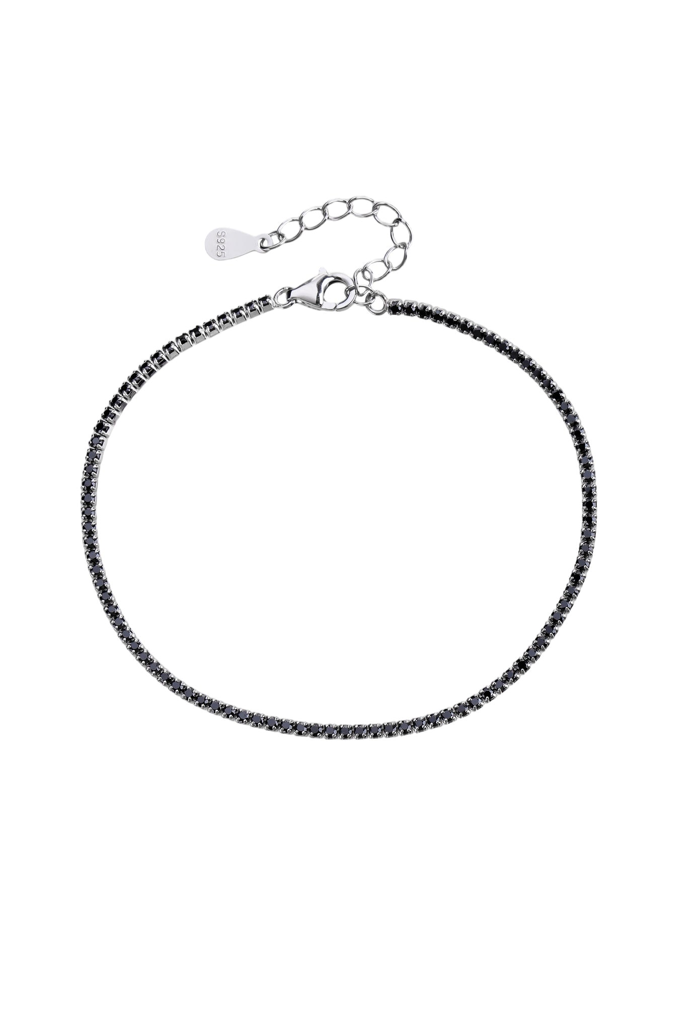 Pulsera tenis 1.5mm con circonia redonda de color 17+3cm en rodizado