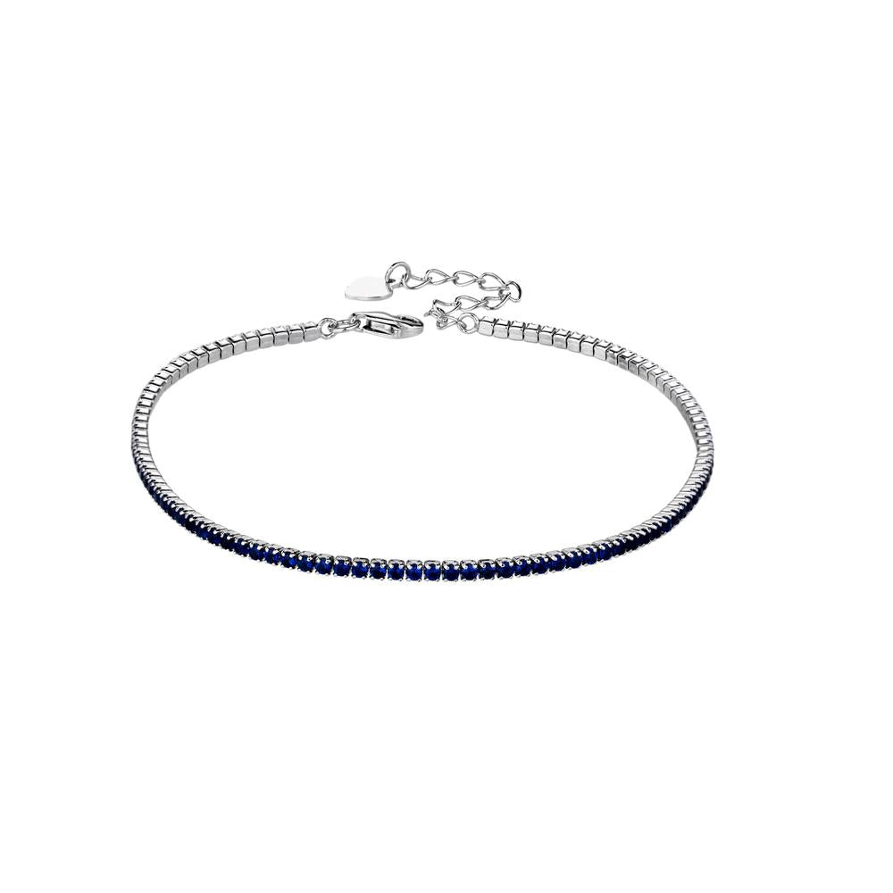 Pulsera tenis 1.5mm con circonia redonda de color 17+3cm en rodizado