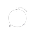Pulsera sencilla de mano de fatima con circonia blanca 17+3cm en rodizado