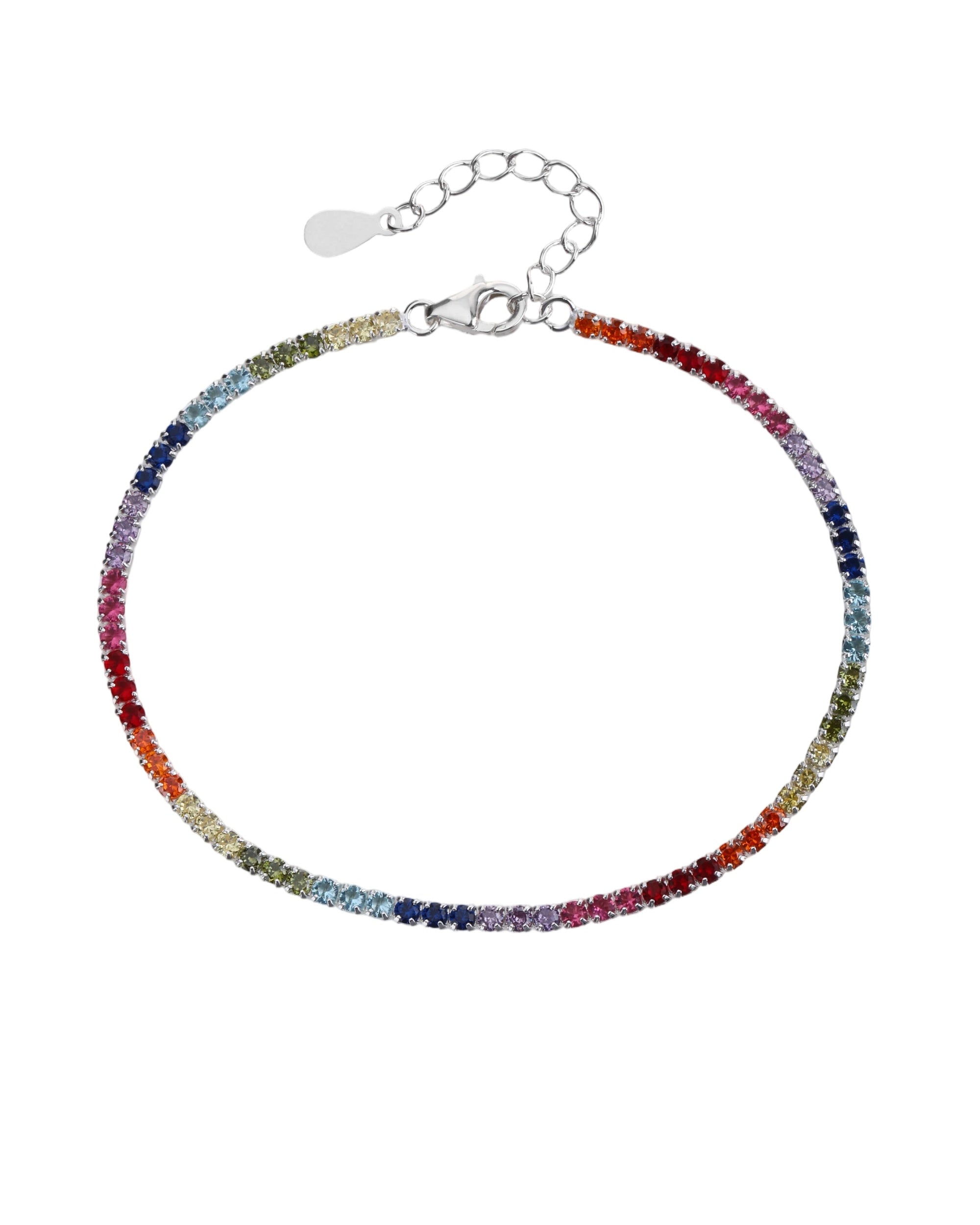 Pulsera tenis 1.75mm con circonia de 17+3cm en plateado