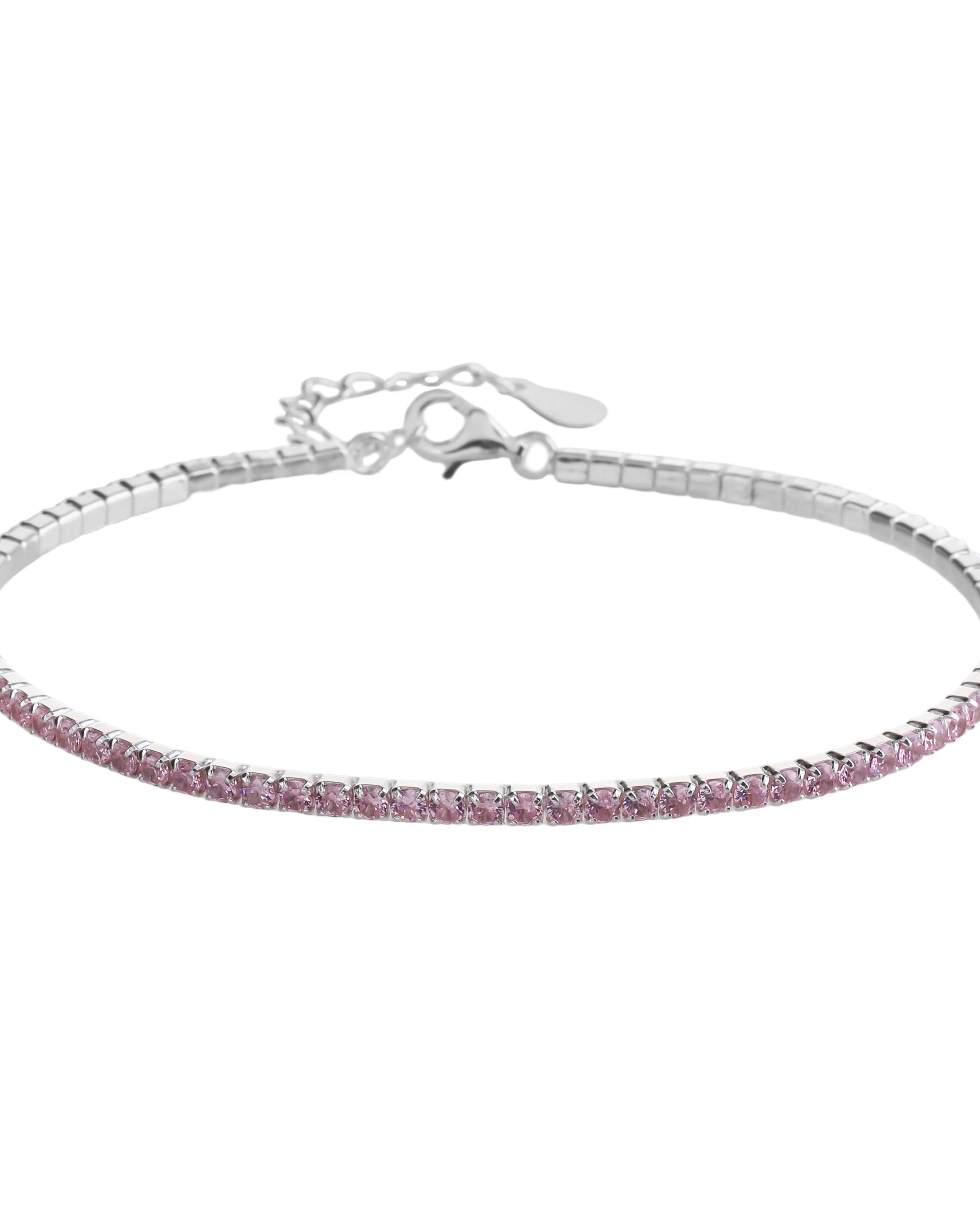Pulsera tenis 1.75mm con circonia de 17+3cm en plateado