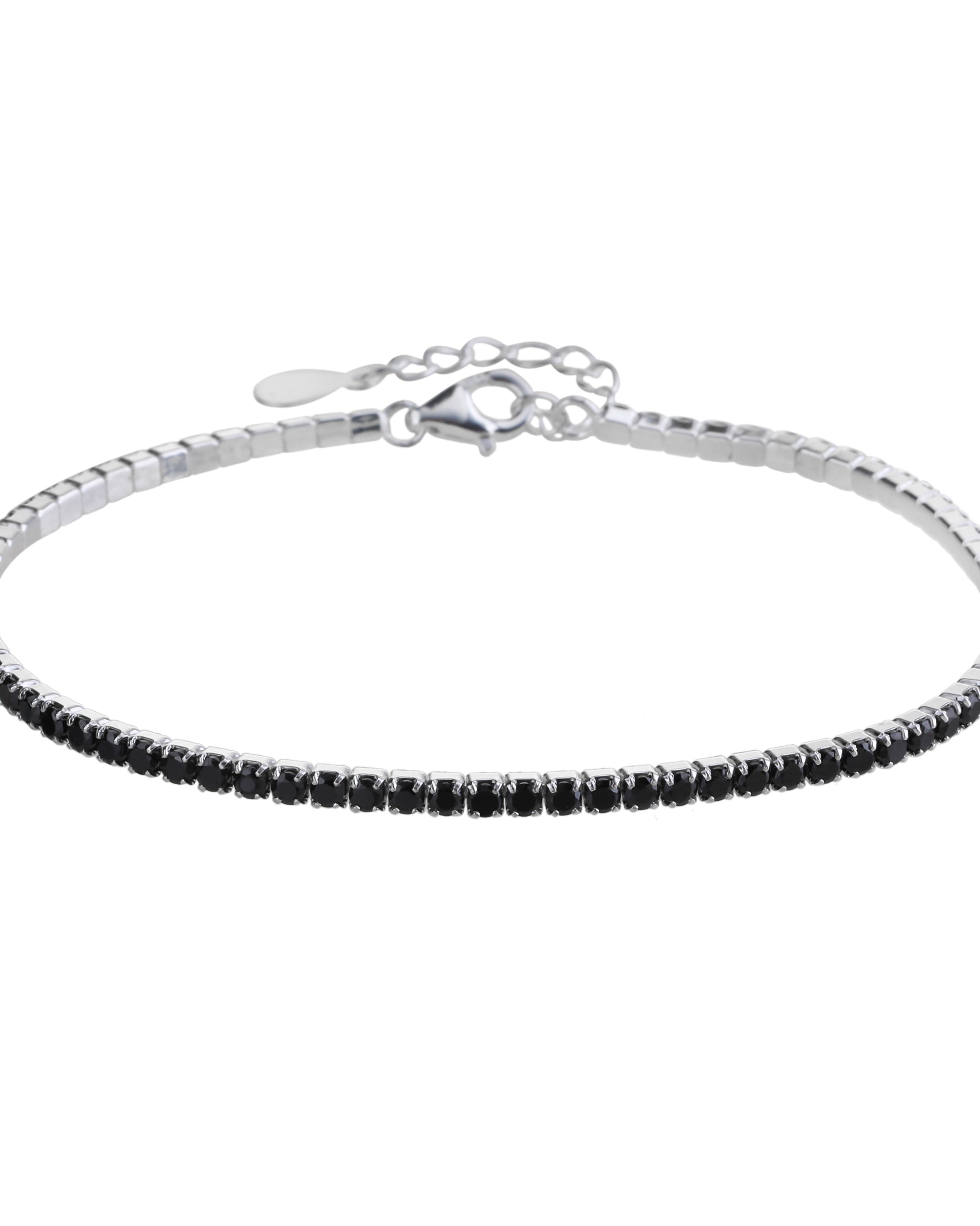 Pulsera tenis 1.75mm con circonia de 17+3cm en plateado