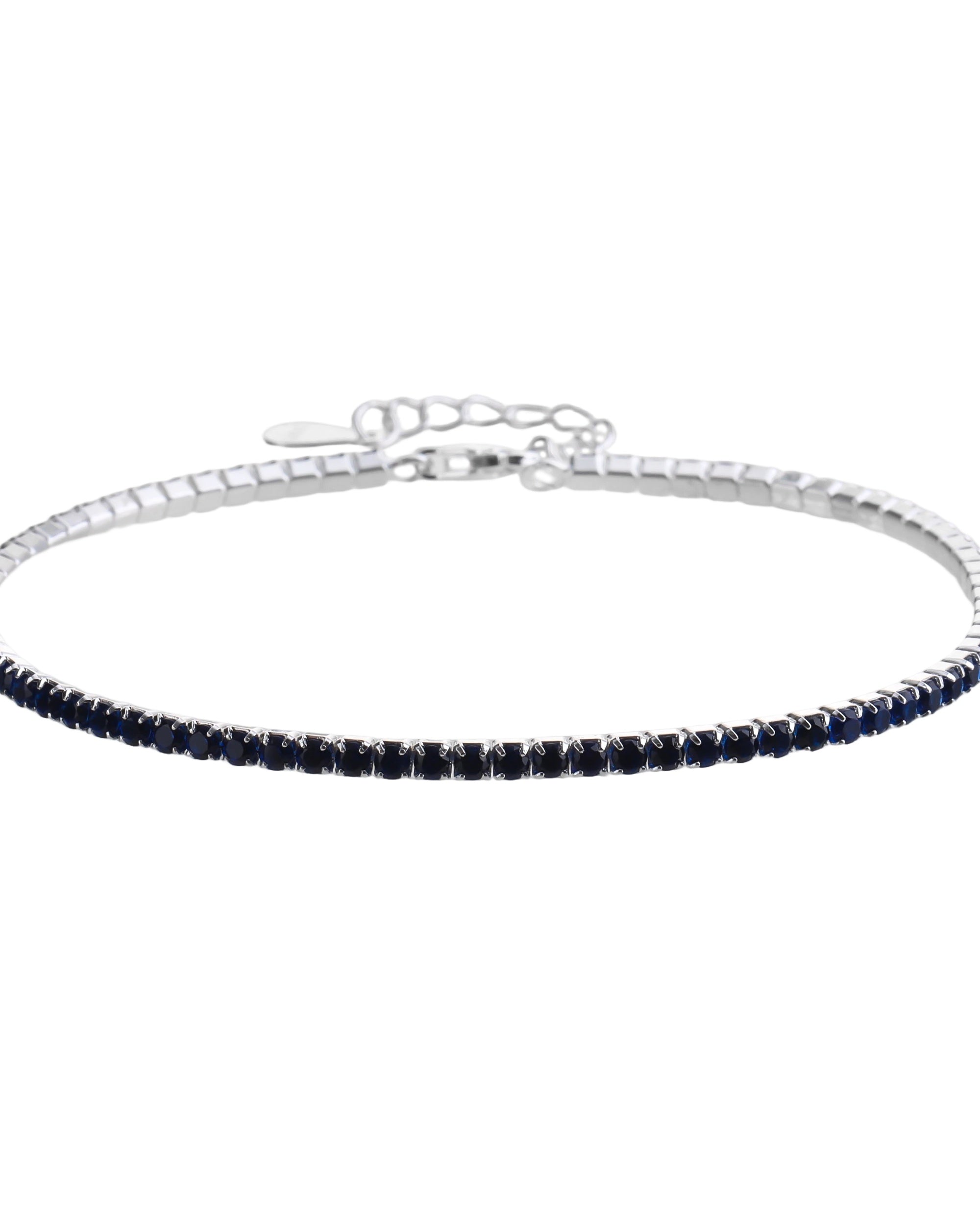 Pulsera tenis 1.75mm con circonia de 17+3cm en plateado