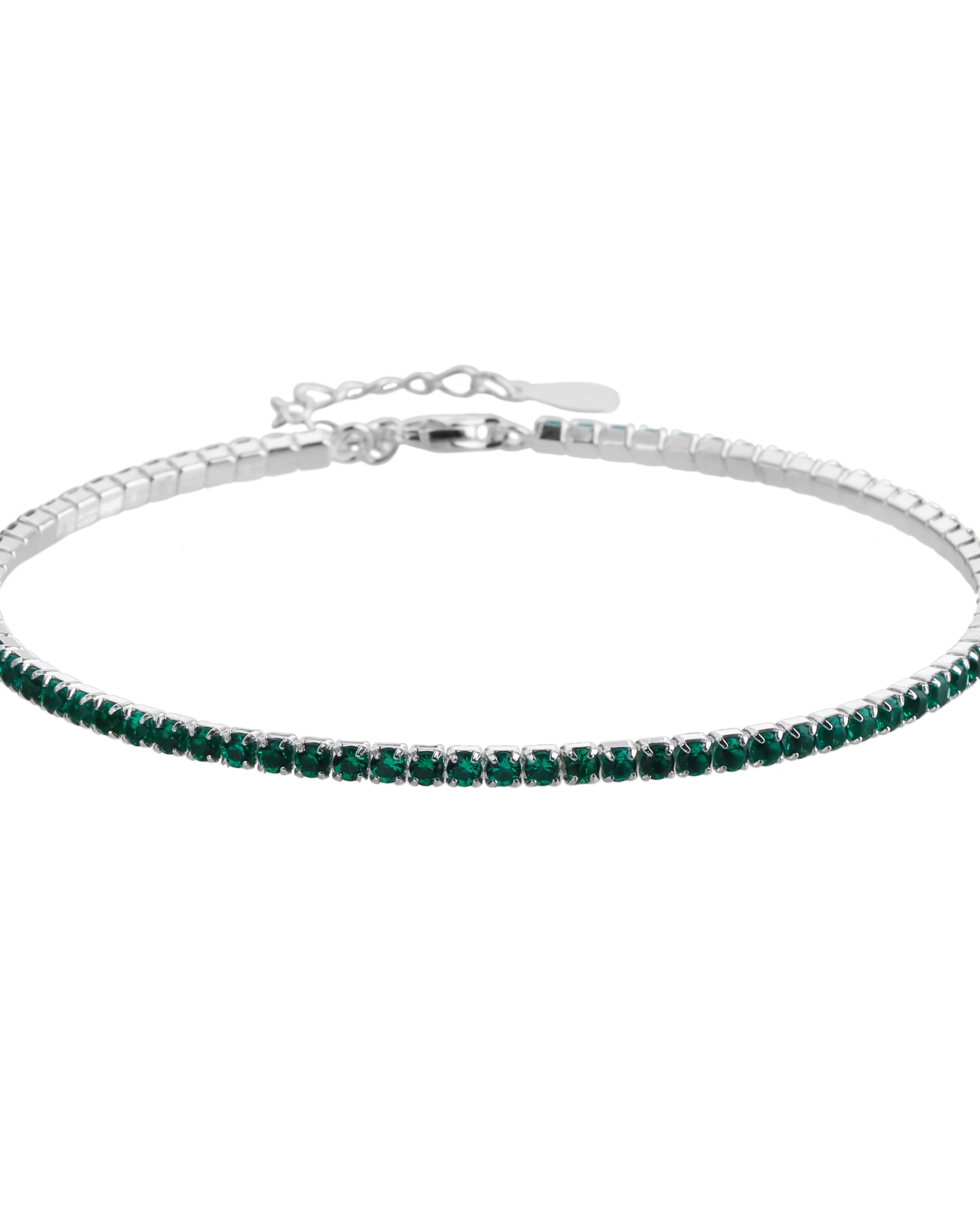 Pulsera tenis 1.75mm con circonia de 17+3cm en plateado