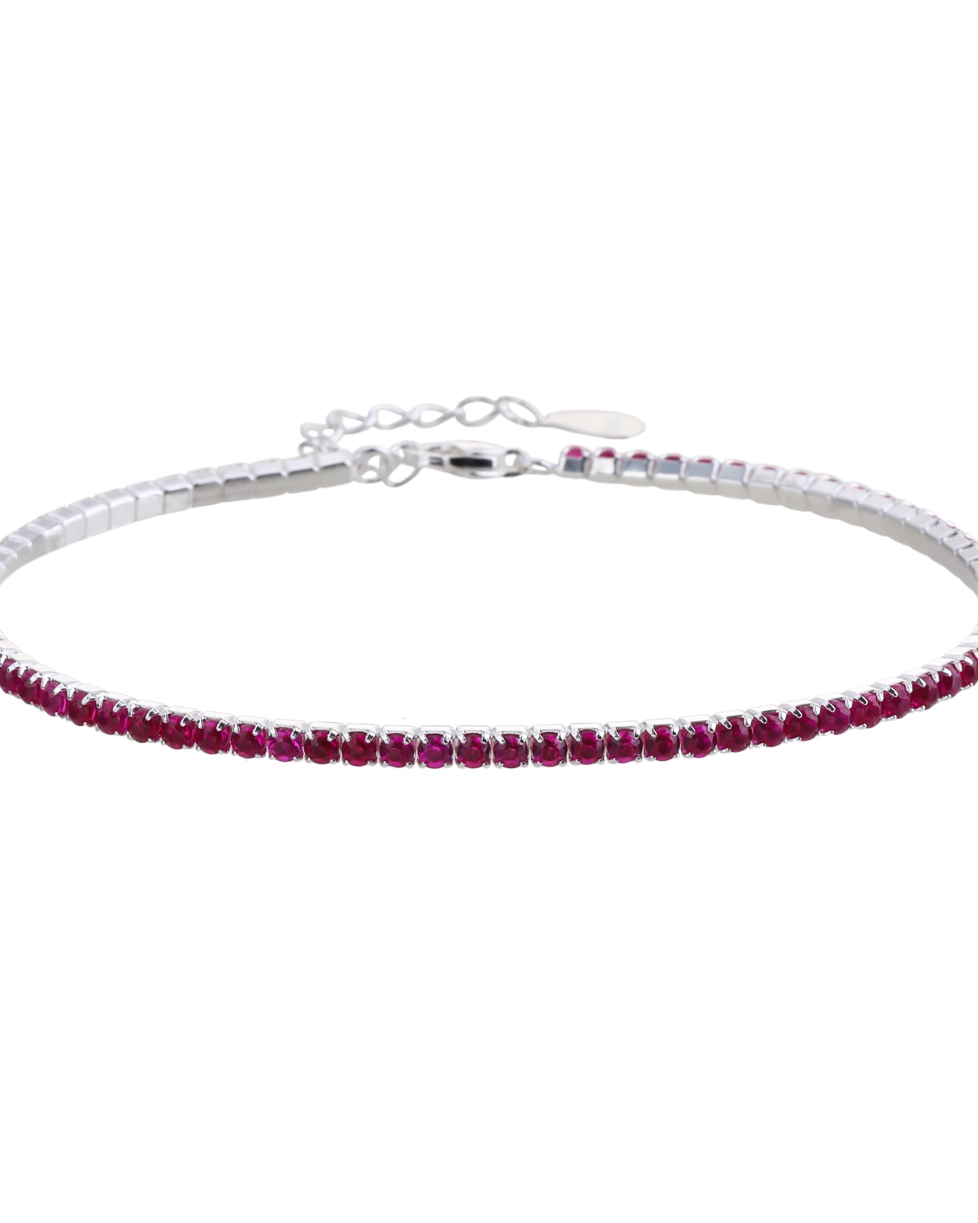Pulsera tenis 1.75mm con circonia de 17+3cm en plateado