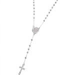 Rosario de san judas con circonia blanca 3mm en plateado