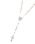 Rosario de San Benito con circonia blanca 3mm en florentino